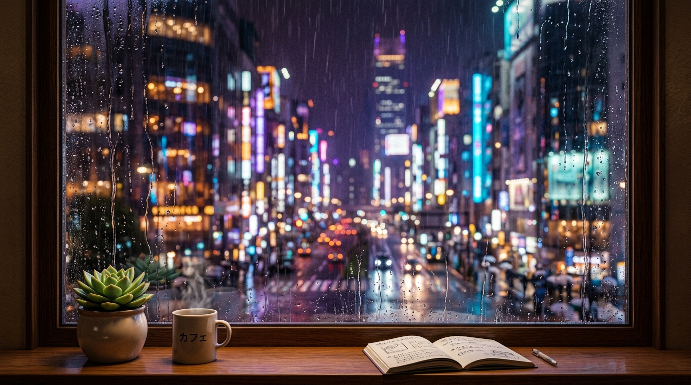 Rainy Tokyo Night